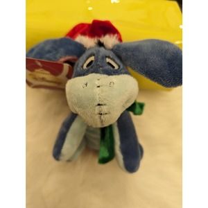 DISNEY WINNIE THE POOH EEYORE CHRISTMAS PLUSH STUFFED ANIMAL